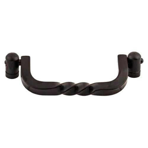 3-3/4" Normandy Twist Drop Pull, Patina Black