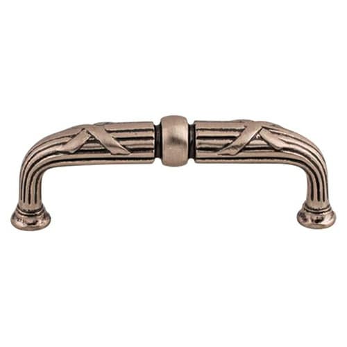 3-3/4" Edwardian Ribbon/Reed D-Pull, Pewter Antique