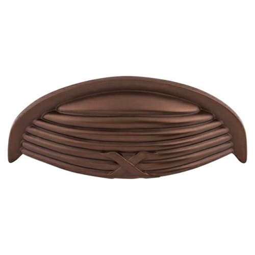 3" Edwardian Ribbon/Reed Cup Pull, Oil Rubbed Bronze