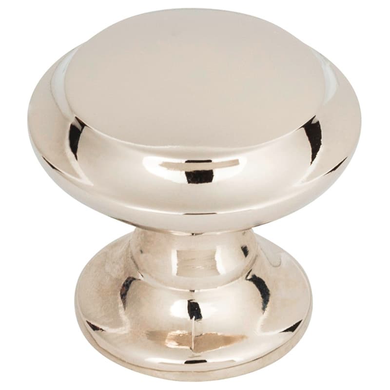 1-1/4" Grace Barrow Knob, Polished Nickel