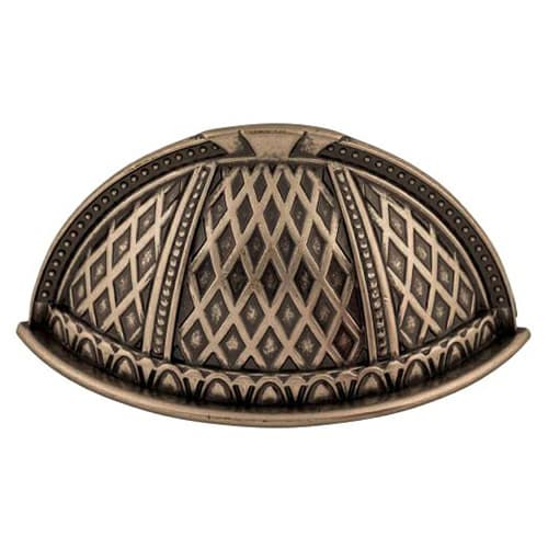 1-1/2" Trevi Cup Pull, Pewter Antique