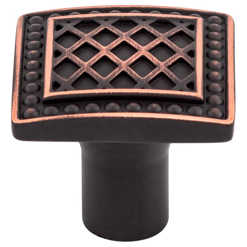 1-1/4" Trevi Square Knob, Tuscan Bronze