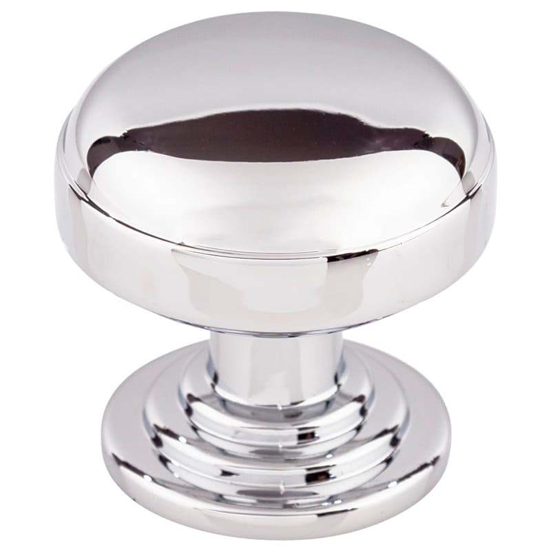 1-1/4" Ellis Round Knob, Polished Chrome