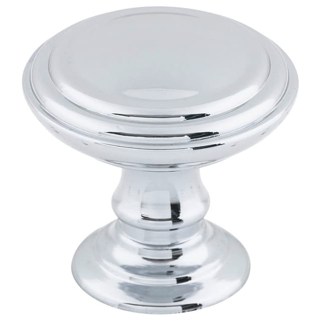 1-1/2" Chareau Reeded Knob, Polished Chrome