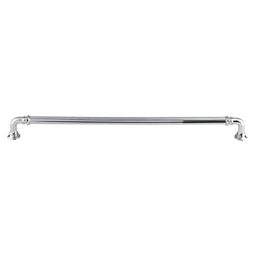 12" Chareau Reeded Pull, Polished Chrome