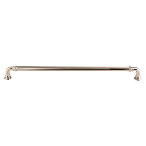 12" Chareau Reeded Pull, Polished Nickel