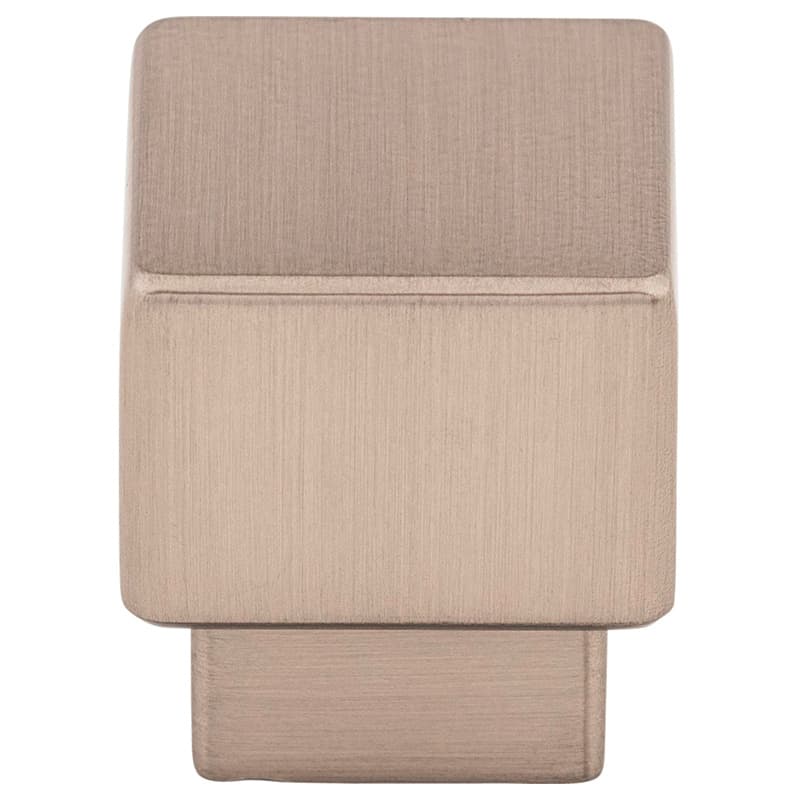 1" Sanctuary Tapered Square Knob, Brushed Satin Nickel