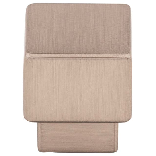 1" Sanctuary Tapered Square Knob, Brushed Satin Nickel
