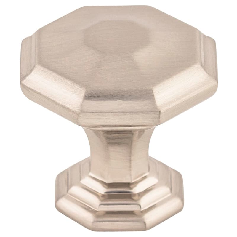 1-1/8" Chareau Chalet Knob, Brushed Satin Nickel