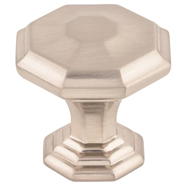 1-1/8" Chareau Chalet Knob, Brushed Satin Nickel