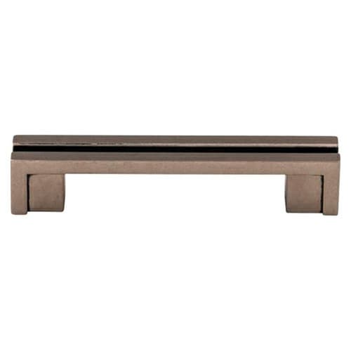 3-1/2" Sanctuary Flat Rail Pull, Pewter Antique