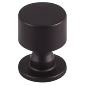 1" Serene Lily Knob, Flat Black