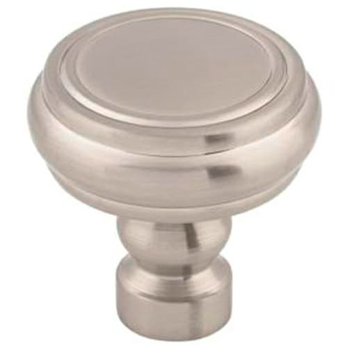 1-1/4" Devon Brixton Rimmed Knob, Brushed Satin Nickel