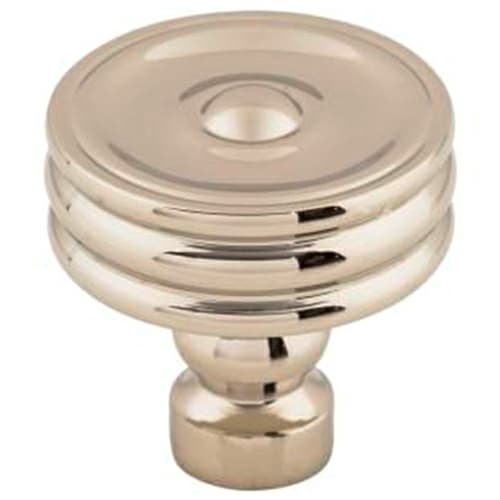 1-1/4" Devon Brixton Ridged Knob, Polished Nickel