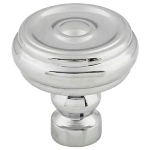 1-1/4" Devon Brixton Button Knob, Polished Chrome