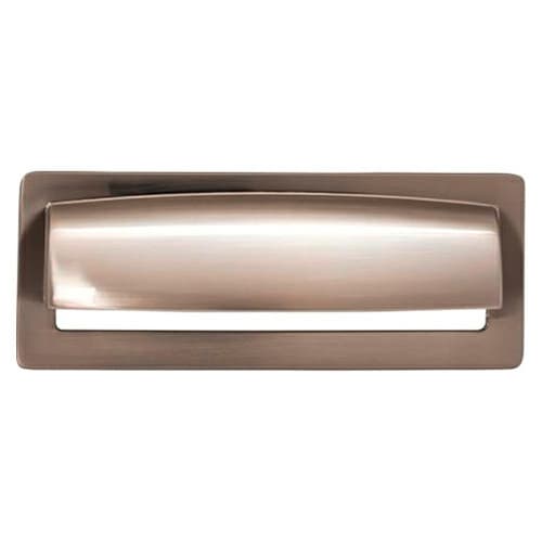 3-3/4" Lynwood Hollin Cup Pull, Brushed Satin Nickel
