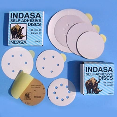 Indasa USA 6" 8-Hole Hook and Loop Aluminum Oxide Sanding Discs