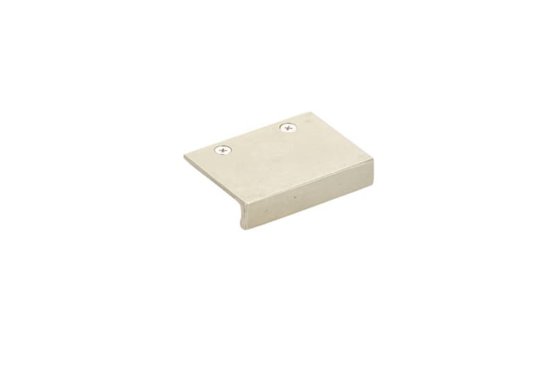 1-1/2" Rustic Modern Cabinet Edge Pull, Tumbled White Bronze
