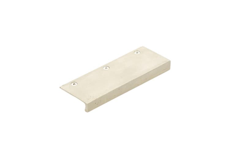4-1/2" Rustic Modern Cabinet Edge Pull, Tumbled White Bronze