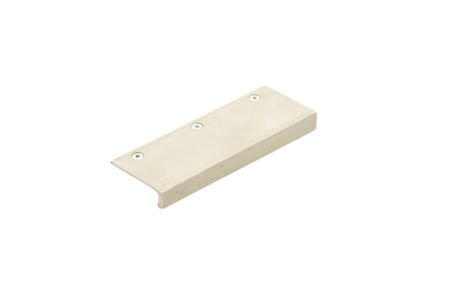4-1/2" Rustic Modern Cabinet Edge Pull, Tumbled White Bronze