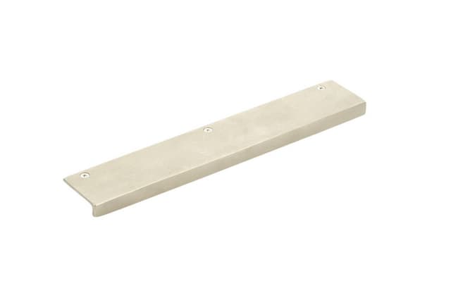 10-1/2" Rustic Modern Cabinet Edge Pull, Tumbled White Bronze