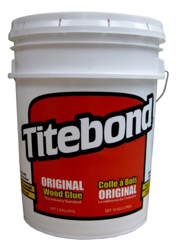 Titebond Original Wood Glue, Yellow, 5 Gallon Pail