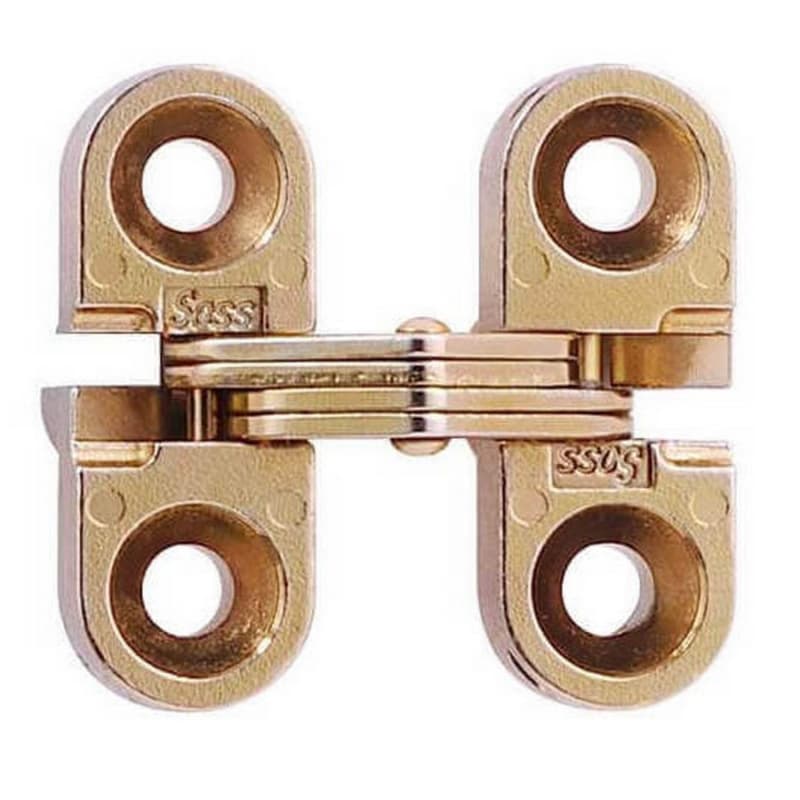 100 Invisible Light Duty 180° Opening Hinge, Satin Brass