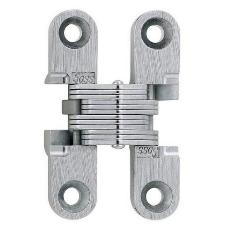 101 Invisible Medium Duty 180° Opening Hinge, Satin Chrome