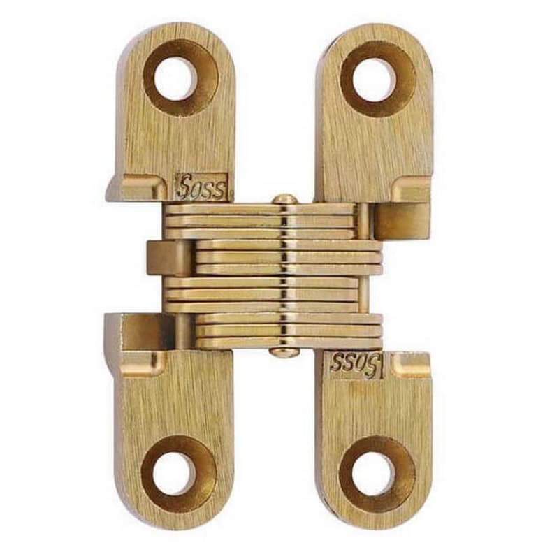101 Invisible Medium Duty 180° Opening Hinge, Satin Brass