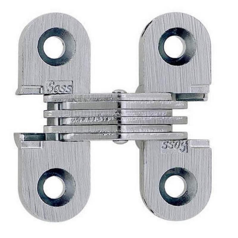 103 Invisible 180° Opening Hinge, Satin Chrome