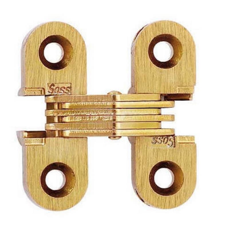 103 Invisible Light Duty 180° Opening Hinge, Satin Brass