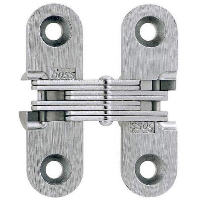 203 Invisible Light Duty 180° Opening Hinge, Satin Chrome