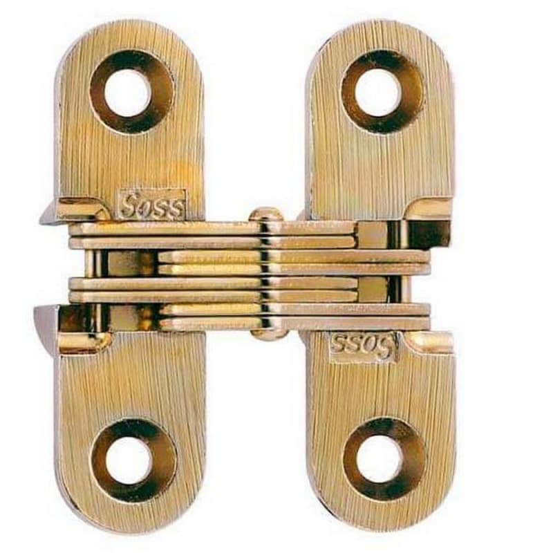 203 Invisible Light Duty 180° Opening Hinge, Satin Brass