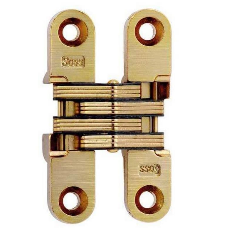 204 Invisible Light Duty 180° Opening Hinge, Satin Brass