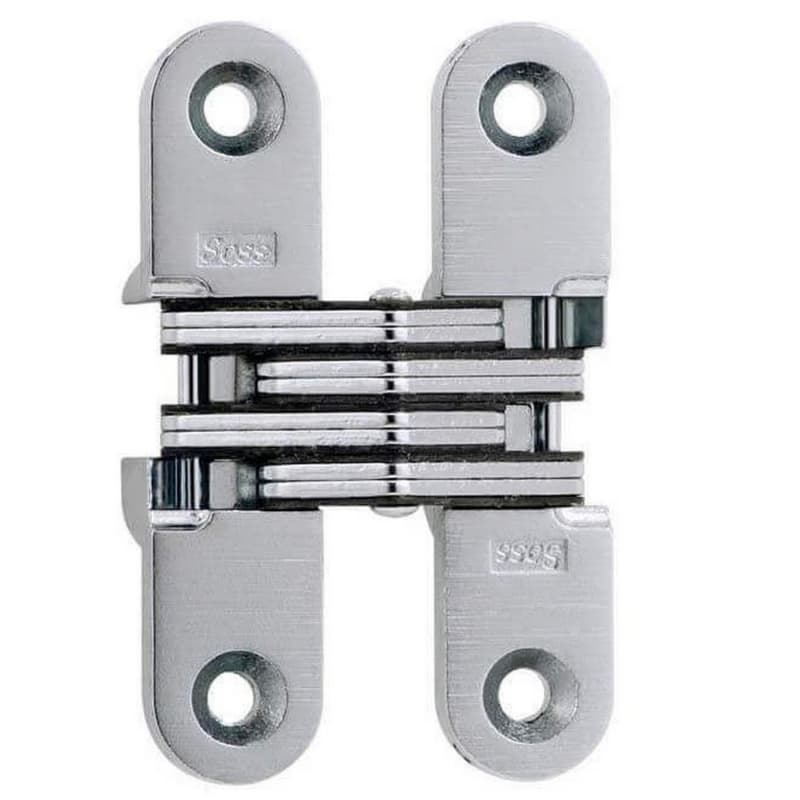 208 Invisible 180° Opening Hinge, Satin Chrome