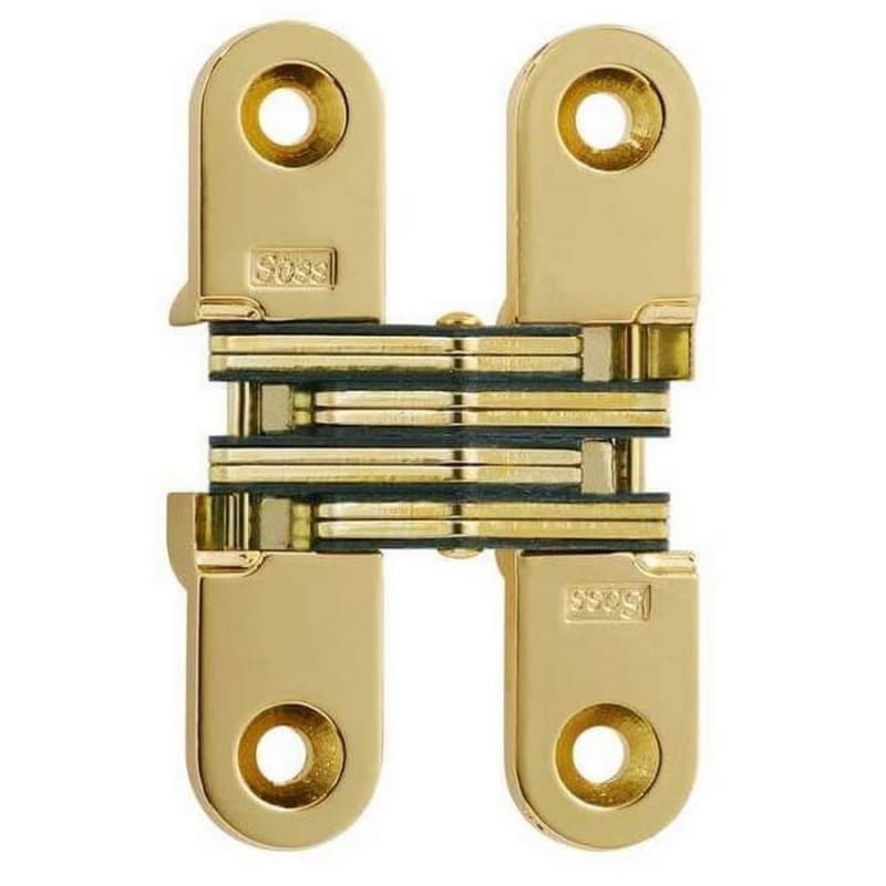 208 Invisible 180° Opening Hinge, Bright Brass