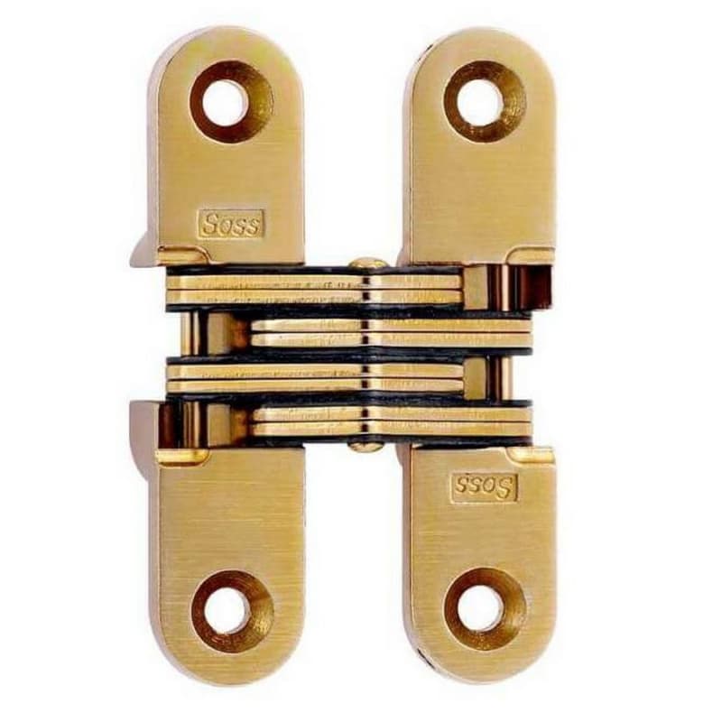 208 Medium-Duty Invisible 180° Opening Hinge, Satin Brass