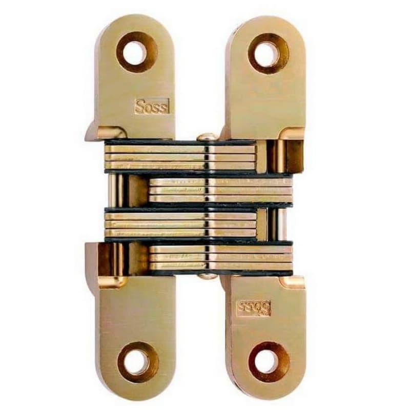 212 Medium-Duty Invisible 180° Opening Hinge, Satin Brass