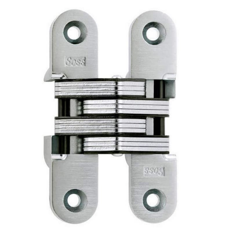 216 Heavy-Duty Invisible 180° Opening Hinge, Satin Chrome