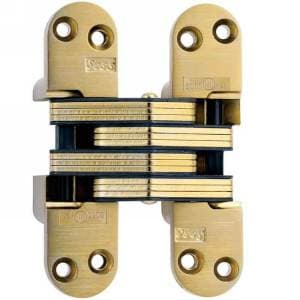 218 Heavy-Duty Invisible 180° Opening Hinge, Satin Brass
