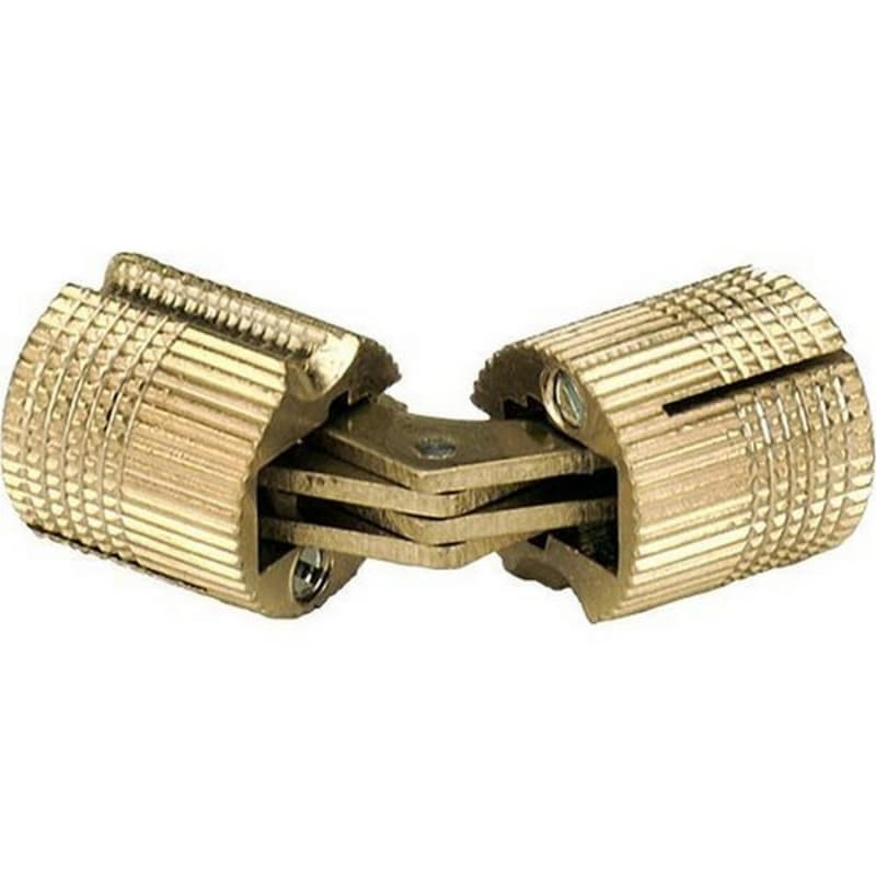 7/8" Invisible Barrel 180° Opening Hinge, Solid Brass