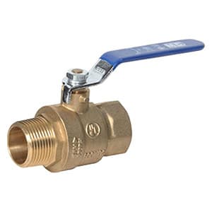 1" Male x Female Brass Ball Valve