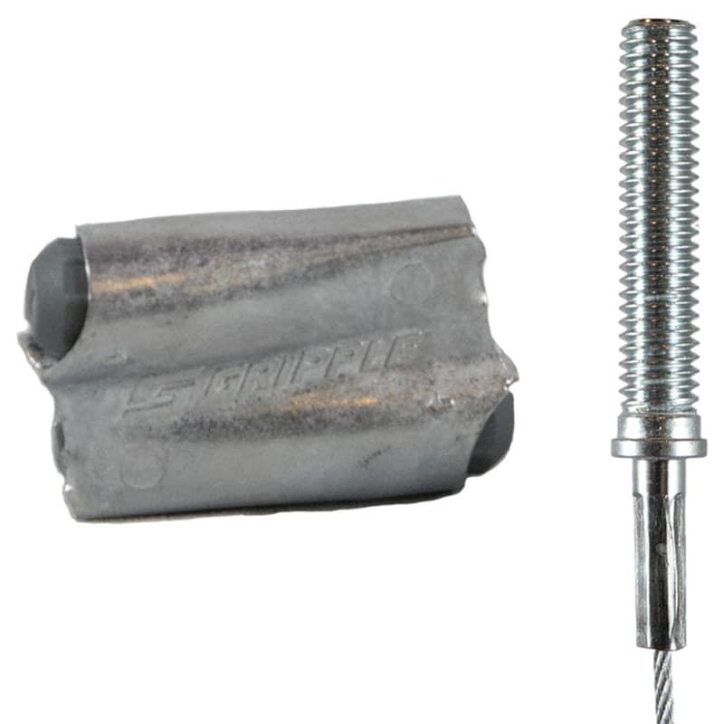 Adjustable Wire Hanger #2 with 3/8" Stud Crimped onto 5/64" Cable