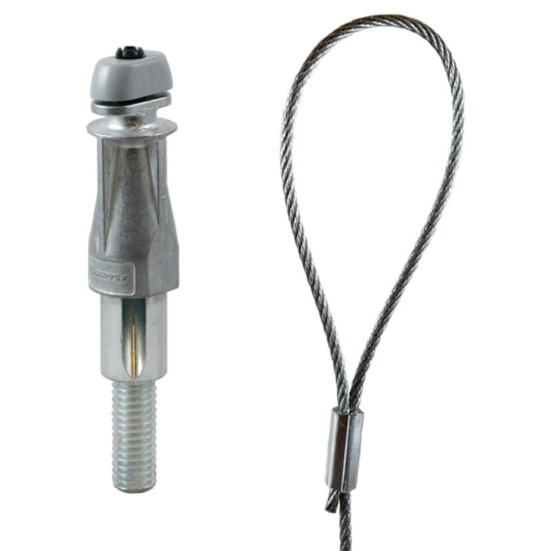 Adjustable Wire Hanger #3 with 3/8" Stud Side Exit Wire Grip/Looped 1/8" Cable