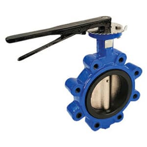 10" Lug Style Epoxy Coated Iron Body Butterfly Valve with EPDM Seal