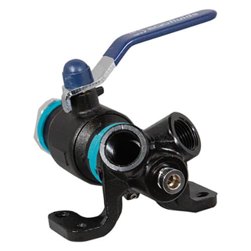 Wall Mounted Drop End with 25mm Ball Valve/Double 1/2" Port for Compressed Air
