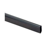 PRO 1-1/8" x 5/8" Oval 8' Long 20 Ga Closet Closet Rod, Steel, Matte Black Finish