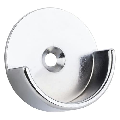 1-5/16" Diameter Open Flange for Round Closet Rods, Pin Mount, Polished Chrome Finish