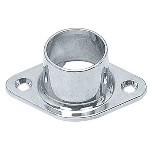 1-1/16" Diameter Closed Flange for Closet Rods, Chrome Finish