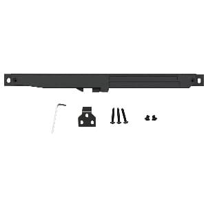13-3/8" Flat Rail Barn Door Hardware Kit with Soft-Close, Matte Black Finish